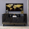Buffet polyvalent à quatre portes au design élégant pour salon, cuisine, bureau ou entrée