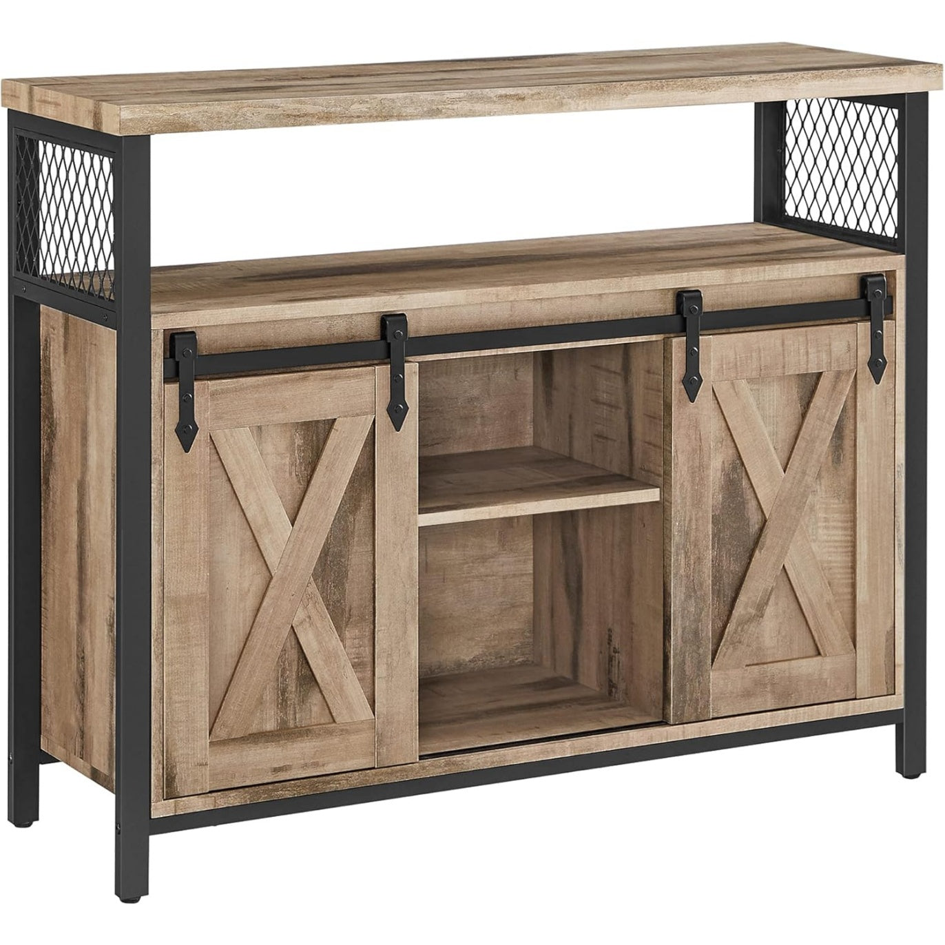 Buffet avec portes coulissantes, meuble de rangement pratique pour cuisine ou salon